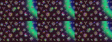 Çiçek deseni. Renkli Bahar Teması eskiz kalıbı. Raster güzel kumaş deseni çiziyor. Düz Çiçek Elementleri Tasarımı.