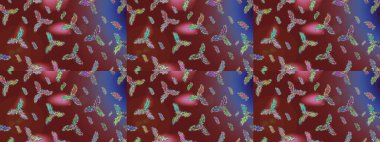 Raster illüstrasyonu. Simgeler, etiketler. Renkli arka planda kar taneleri. Düz dizayn. Kar tanesi ikonu, izole edilmiş. Renkli kar tanesi Raster illüstrasyonu.