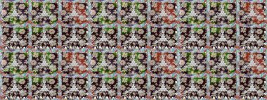 Kumaş, duvar kağıdı ve kağıt üzerine baskı için çiçek açan arka plan. Raster Illustration. Moda grunge arka planda parlak buketler. Vintage tarzında küçük bir çiçek ile sevimli Dikişsiz desen.