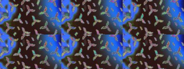 Kışın sembolü. Raster illüstrasyon kar taneleri. Güzel dekorasyon. Ayrı suluboya kar taneleri mavi, kahverengi ve gri renklerde.