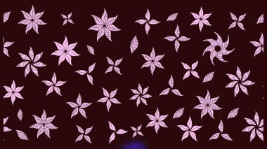 Kahverengi renklerde. 3D çiçekler, eskiz. Raster illüstrasyonu.