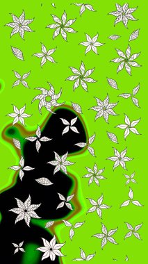 Suluboya etkisi. Organik elementler. Botanik çizim kalıbı. Raster deseni.