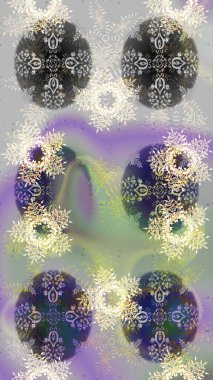 Noel süsleri ve Noel süsleri. Raster Noel soyut renkli arkaplan ve düşen kar tanesi.