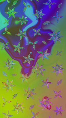 Güzel kumaş deseni. Bahar çiçekleriyle güzel bir çiçek deseni çizmişsin. Raster illüstrasyonu.