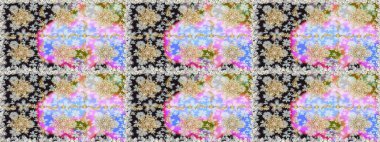 Gri renklerde altın tekrarlayan elementlerle soyut arkaplan. Kusursuz oryantal klasik altın desen.