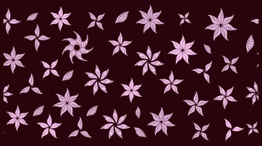 Küçük çiçekteki sevimli çiçek deseni. Kahverengi renkte çiçekler.