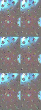 Çiçeksel çizim kalıbının yansıması. Vadinin gri renkli çiçekleri.