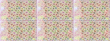 Tekstil, duvar kâğıtları, web sayfası arkaplanları ve yüzey dokuları için mükemmel. Gri, nötr ve bej renklerdeki renkli kelebeklerin kusursuz arka planı. Raster illüstrasyonu.