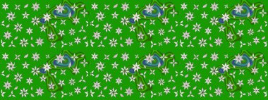 Raster illüstrasyonundaki çiçek desenli çizim. Güzel kumaş deseni. Renkli Bahar Teması eskiz kalıbı. Düz Çiçek Elementleri Tasarımı.