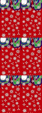 Zarif, parlak ve kırmızı çiçek desenli eskiz. Sabıka baskıları, bebek kıyafetleri, duvar kâğıtları, paket kutuları vb..