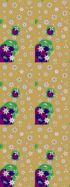 Çizim çiçek deseni duvar kâğıdı olarak kullanılabilir. Raster illüstrasyonu. Sarı renkte çiçekler.