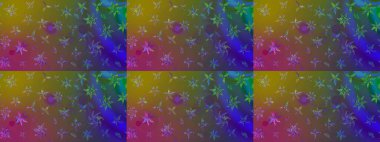 Raster illüstrasyonu. Düz Çiçek Elementleri Tasarımı. Çiçek deseni. Chichi 'nin kumaş kalıbını çiz. Renkli Bahar Teması çizim şablonu.