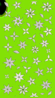 Raster illüstrasyonu. Tekstil veya kitap kapakları, imalat, duvar kağıtları, baskı, hediye paketi ve yapıştırma kitabı için çiçek eskizi geçmişi. Küçük ölçekli çiçeklerdeki basit sevimli desen.