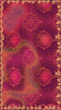 Hediye ambalaj kağıdı, tebrik kartları, posterler ve pankart tasarımı. Kırmızı renkte çiçekler. Raster düz çiçekleri pürüzsüz desen.