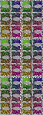 Raster illüstrasyonunda kusursuz çiçek deseni. Yeşil renkte çiçekler.