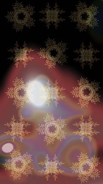 Yeni yıl kar tanesi. Kahverengi, siyah ve bej renklerde şirin soyut kar taneleri raster tasarımı. Düz kar karalama ikonları, kar taneleri silueti Noel afişi için, kartlar.