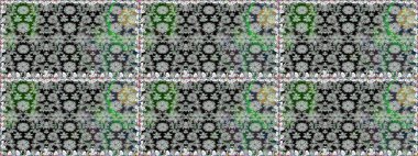 Raster - stok. Gri çiçekli kusursuz desen, suluboya çiçek deseni, sevimli çiçek, duvar kağıdı, kart veya kumaş için fayanslı.