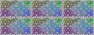 Renkli Yaz Temalı Kusursuz Arkaplan. Düz Çiçek Elementleri Tasarımı. Güzel kumaş deseni. Raster illüstrasyonunda trendsiz çiçek deseni.