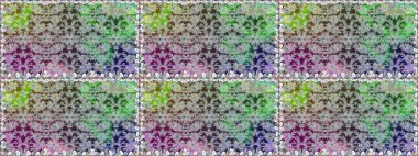 Raster illüstrasyonunda kusursuz çiçek deseni. Gri renkli çiçekler.