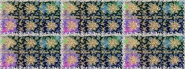 Oriental raster klasik gri ve altın desenli. Kusursuz soyut bir arkaplan. Raster illüstrasyonu.