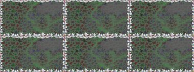 Kusursuz bir arka plan. Raster illüstrasyonu. Basit bir şekilde. Yeşil, gri ve kahverengi renkte soyut sevimli kelebek.