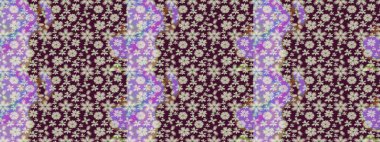 Çiçek tasarımı için inanılmaz bir kolaj cenneti tarzı. Parlak çiçekli kolaj çiçekleri kahverengi. Çiçekli zambaklar eskiz arka planı.