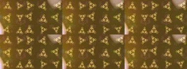 Sevimli çiçek raster deseni. Renkli Bahar Teması eskiz kalıbı. Kahverengi, yeşil ve bej renkli çiçekler. Düz Çiçek Elementleri Tasarımı.