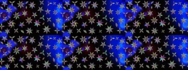 Raster suluboya çiçek deseni, narin çiçekler, siyah çiçekler, tebrik kartı şablonu. Raster Güzel kumaş deseni.