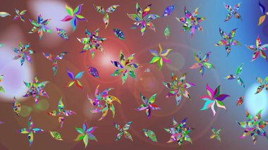 Kahverengi renkte çiçekli çiçek deseni. Suluboya tarzında kahverengi renkte çiçekler.