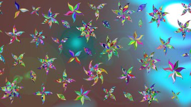 Kahverengi renkli çiçekler. Küçük çiçekte sevimli çiçek deseni var..