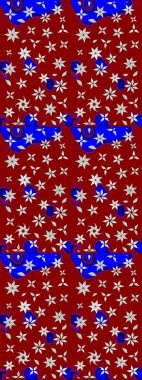 Çiçek desenli eskiz. Gömlek baskısı için çiçek boyası. Kırmızı renkte çiçekler.