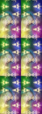 Kar tanesi kışı. Raster illüstrasyonu. Kışın sembolü. Renkli arkaplanda izole suluboya kar taneleri.