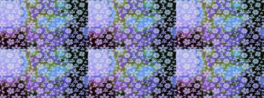 Bahar çiçekleriyle güzel bir çiçek deseni çizmişsin. Raster illüstrasyonu. Güzel kumaş deseni.