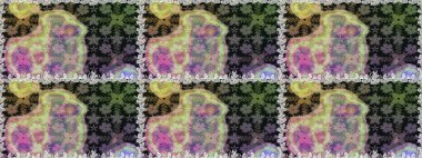 Düz Çiçek Elementleri Tasarımı. Gri renkli çiçekler. Renkli Yaz Temalı Kusursuz Arkaplan. Raster illüstrasyonunda trendsiz çiçek deseni.