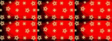 Yıldızlı ve düşen kar taneli sihirli kırmızı tatil soyut arka planı. Raster illüstrasyonu. Noel kırmızıları.