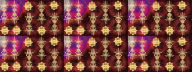 Raster illüstrasyonu. Kahverengi, kırmızı ve mor renkler üzerine tasarım. Raster kış deseni. Çiçek Elementleri ile soyut arkaplan.