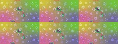 Raster illüstrasyonu. Klasik çiçek tasarımı elementleri. Tarafsız kıvırcık çiçekler nötr renklerde şekillenir.