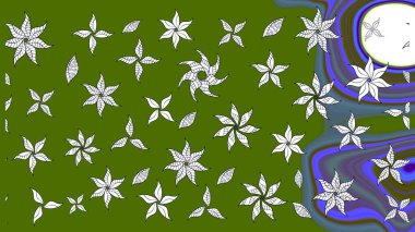 Karalama elementleri. Çizim çiçek deseni duvar kağıdı, web sitesi arka planı, ambalaj kağıdı, davetiye, broşür, afiş veya web sitesi için kullanılabilir. El çizimi Raster illüstrasyonu.