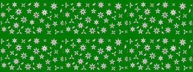 Raster illüstrasyonu. Egzotik çiçekler, botanik, yeşil renklerdeki parlak klasik doğa. Klasik tropikal doğal elementlerin suluboya seti.