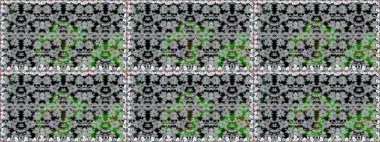 Çiçeksiz arka plan. Çiçek deseni. Şatafatlı bahar bahçesi dokusu. Raster illüstrasyonu.