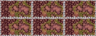 Kahverengi renkli çiçekler. Raster düz çiçekleri pürüzsüz desen. Tasarım hediye paketi, tebrik kartları, posterler ve afiş tasarımı.