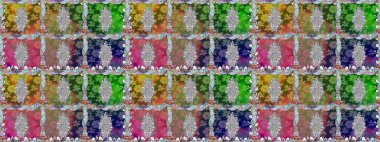 Renkli Yaz Temalı Kusursuz Arkaplan. Güzel kumaş deseni. Düz Çiçek Elementleri Tasarımı. Raster illüstrasyonunda trendsiz çiçek deseni.