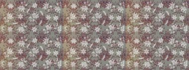 Çiçekli karalama şeklinde Raster çiçek deseni. Gri, kahverengi ve nötr renklerde çiçekler. Yumuşak, bahar çiçekli arka plan.