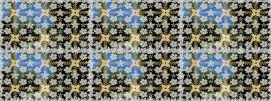 3 boyutlu çiçekler, pürüzsüz. Gri renklerde. Raster illüstrasyonu.