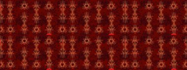 Raster kış deseni. Kırmızı, siyah ve kahverengi renkler üzerine tasarım. Raster illüstrasyonu. Çiçek Elementleri ile soyut arkaplan.