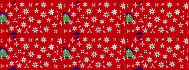 Parlak renkli çiçekli ve kırmızı yapraklı harika bir çiçek deseni. Moda baskıları için zarif bir şablon. Modern çiçek arkaplanı. Halk stili.