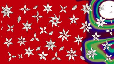 Kırmızı renkte çiçekler olan çiçek deseni çiz. Suluboya tarzında kırmızı renkte çiçekler.