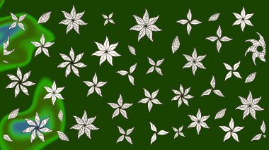 Düz Çiçek Elementleri Tasarımı. Renkli Yaz Temalı eskiz kalıbı. Güzel kumaş deseni. Raster illüstrasyonunda çiçek deseni çizimi.