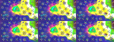 Güzel kumaş deseni. Raster suluboya deseni, narin çiçekler, mavi çiçekler, tebrik kartı şablonu..