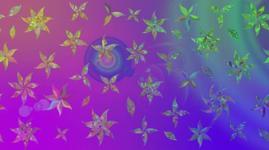 Mor el çizimi desen. Sanat, çiçeklere ilham verir ve arka planda izler bırakır. Karalama çiçekleri çizim kalıbı. Raster deseni.